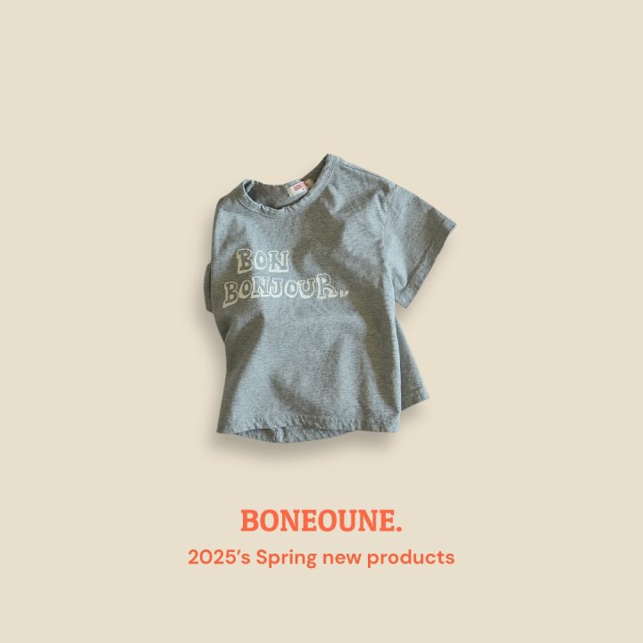 Boneoune - Korean Children Fashion - #Kfashion4kids - Bonjour Short Sleeve Tee - 7