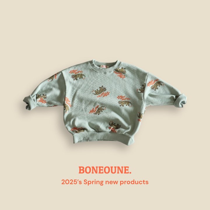 Boneoune - Korean Children Fashion - #Kfashion4kids - Tiger Pattern Sweatshirt - 5