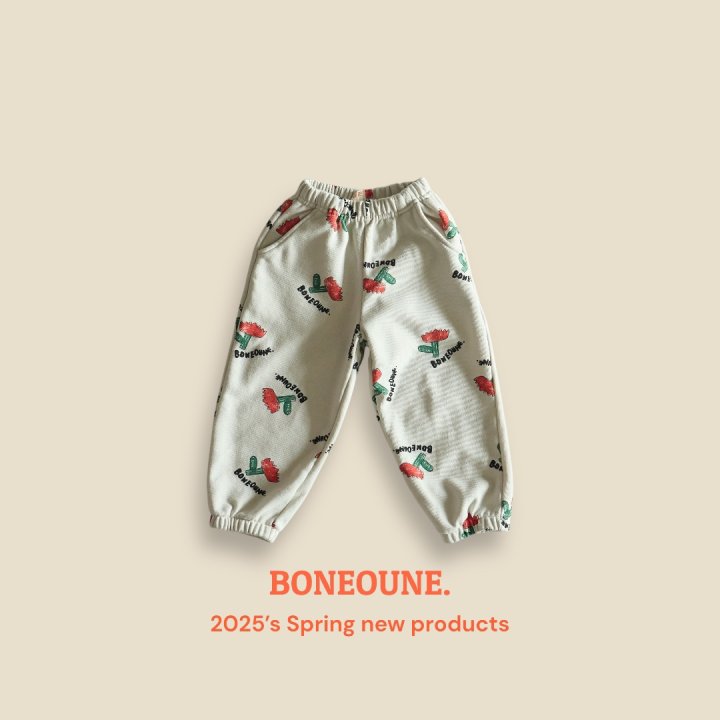 Boneoune - Korean Children Fashion - #childofig - Sketch Flower Jogger Pants - 7