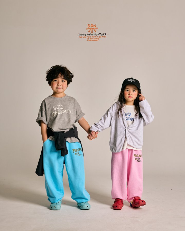 Boneoune - Korean Children Fashion - #childofig - Bonjour Short Sleeve Tee - 12