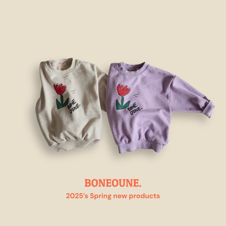 Boneoune - Korean Children Fashion - #childofig - Paper Flower Sweatshirts