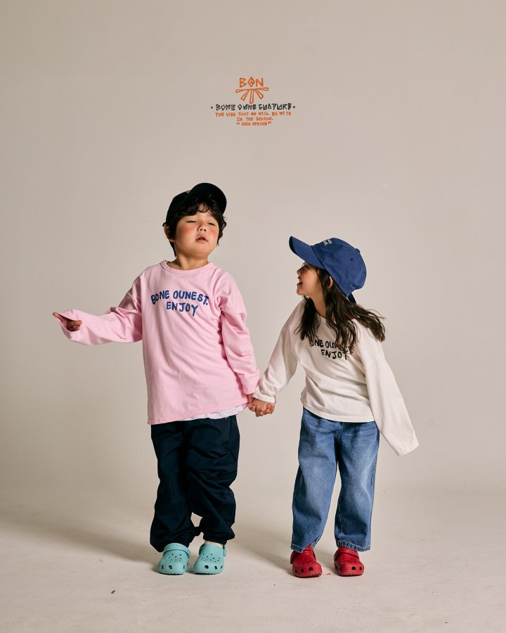 Boneoune - Korean Children Fashion - #childrensboutique - Enjoy Single Tee - 5