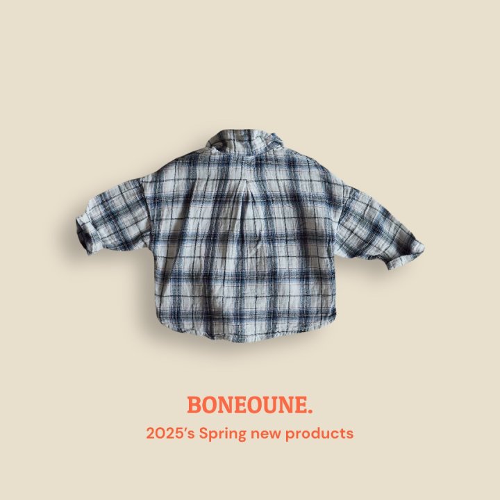 Boneoune - Korean Children Fashion - #childofig - Mark Check Shirt - 4