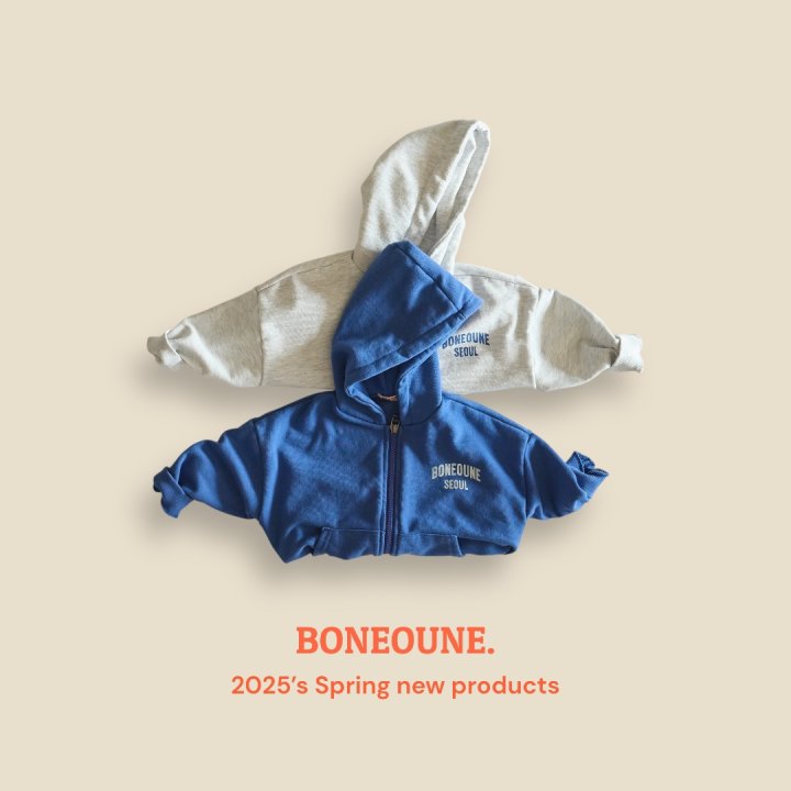 Boneoune - Korean Children Fashion - #childrensboutique - Bone Seoul Hooded Zip-up Jacket - 7