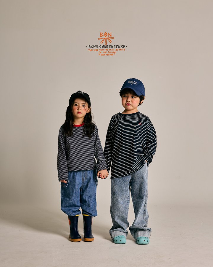 Boneoune - Korean Children Fashion - #designkidswear - Stripe Crop Tee - 11