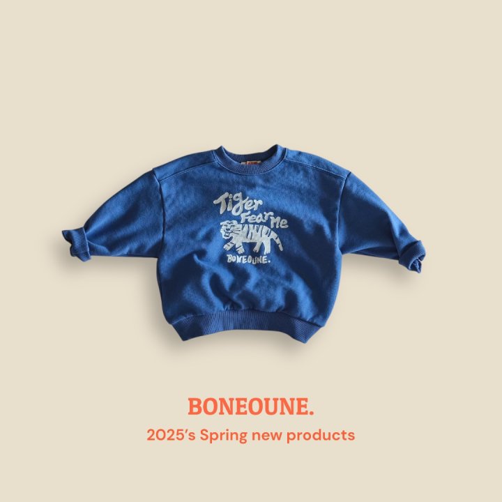 Boneoune - Korean Children Fashion - #designkidswear - Fear Tiger Sweatshirts - 7