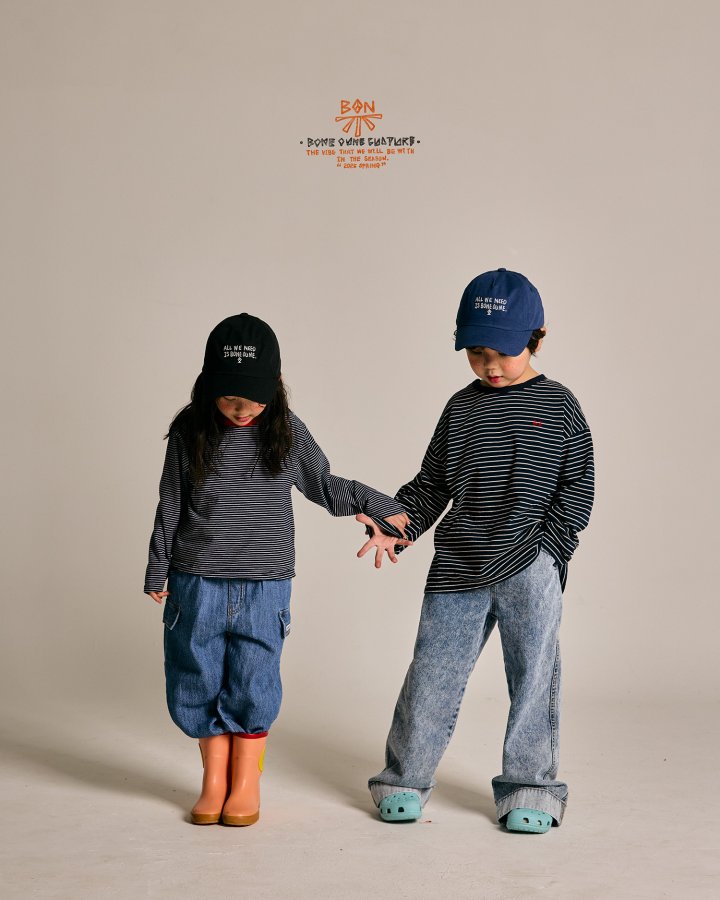 Boneoune - Korean Children Fashion - #discoveringself - Stripe Crop Tee - 12