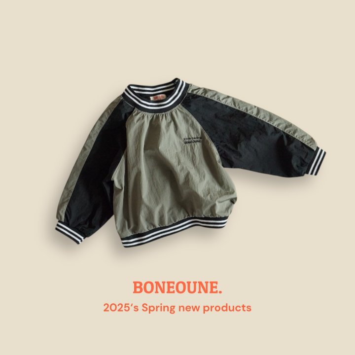 Boneoune - Korean Children Fashion - #discoveringself - Bander Nylon Sweatshirts