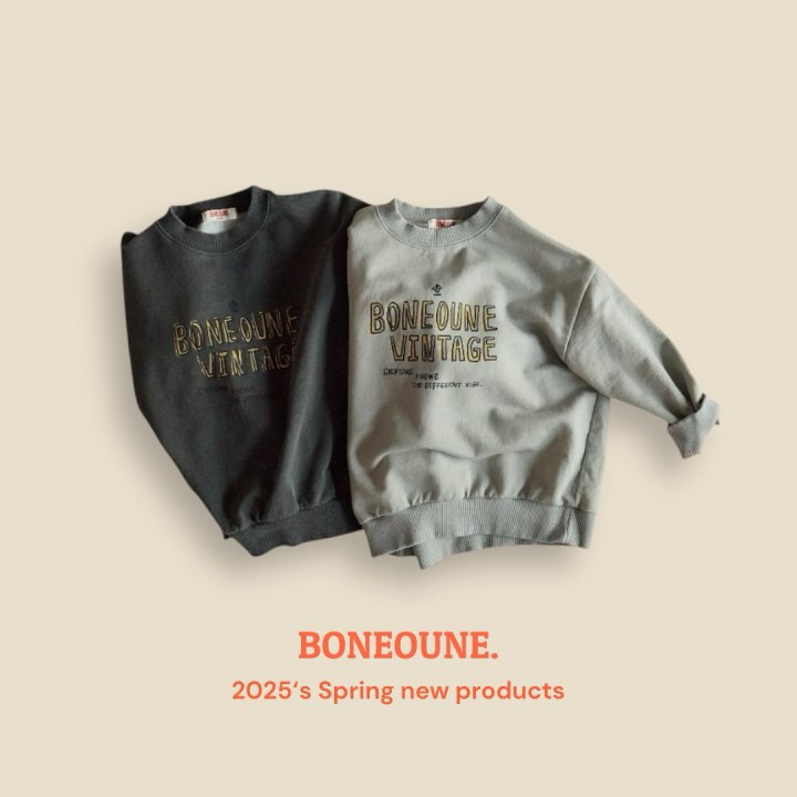 Boneoune - Korean Children Fashion - #discoveringself - Vintage Pigment Sweatshirts