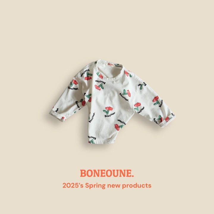 Boneoune - Korean Children Fashion - #fashionkids - Sketch Flower Single Tee - 6