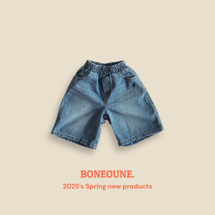 Boneoune - Korean Children Fashion - #fashionkids - Bermuda Denim Pants