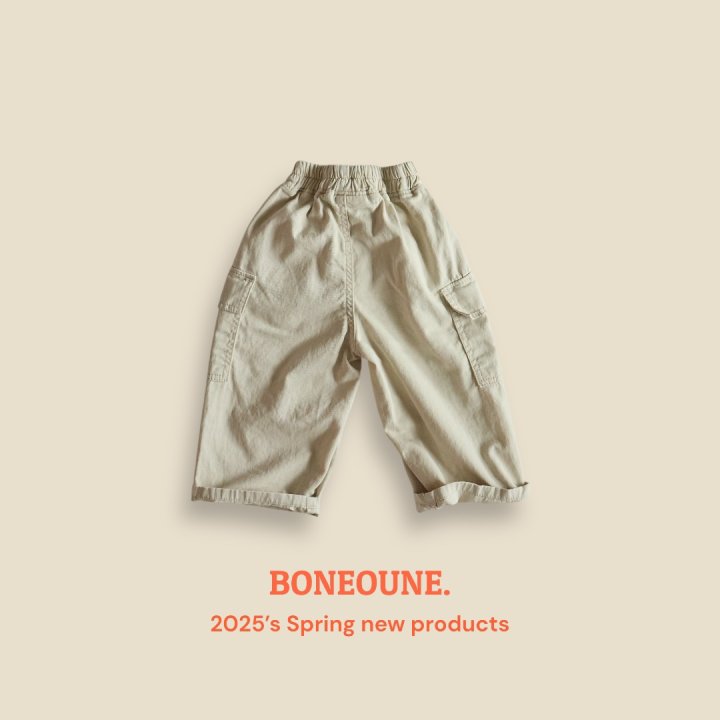 Boneoune - Korean Children Fashion - #kidsshorts - Latte Cargo Pants - 5