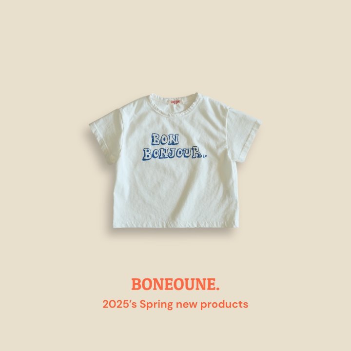 Boneoune - Korean Children Fashion - #fashionkids - Bonjour Short Sleeve Tee - 4