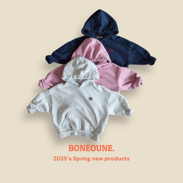 Boneoune - Korean Children Fashion - #kidsshorts - Bone Logo Hoodie