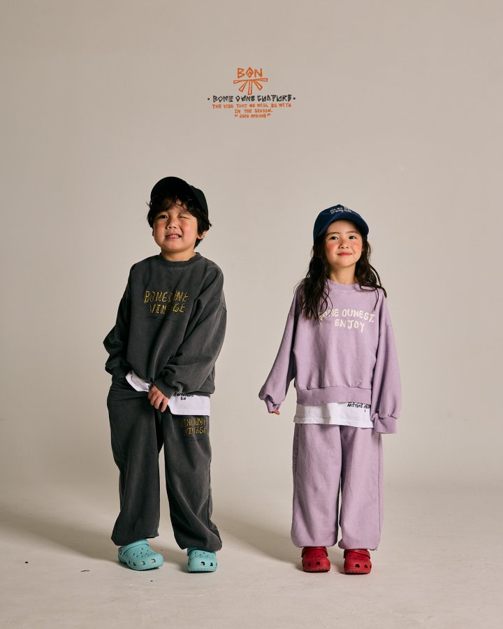 Boneoune - Korean Children Fashion - #kidsshorts - Joy Crop Sweatshirts - 5