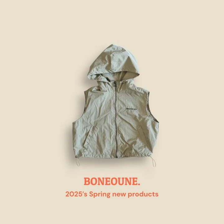 Boneoune - Korean Children Fashion - #fashionkids - Mona Hooded Zip-up Vest - 4