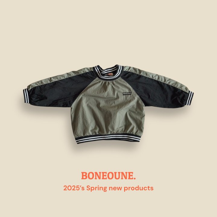 Boneoune - Korean Children Fashion - #kidsshorts - Bander Nylon Sweatshirts - 3