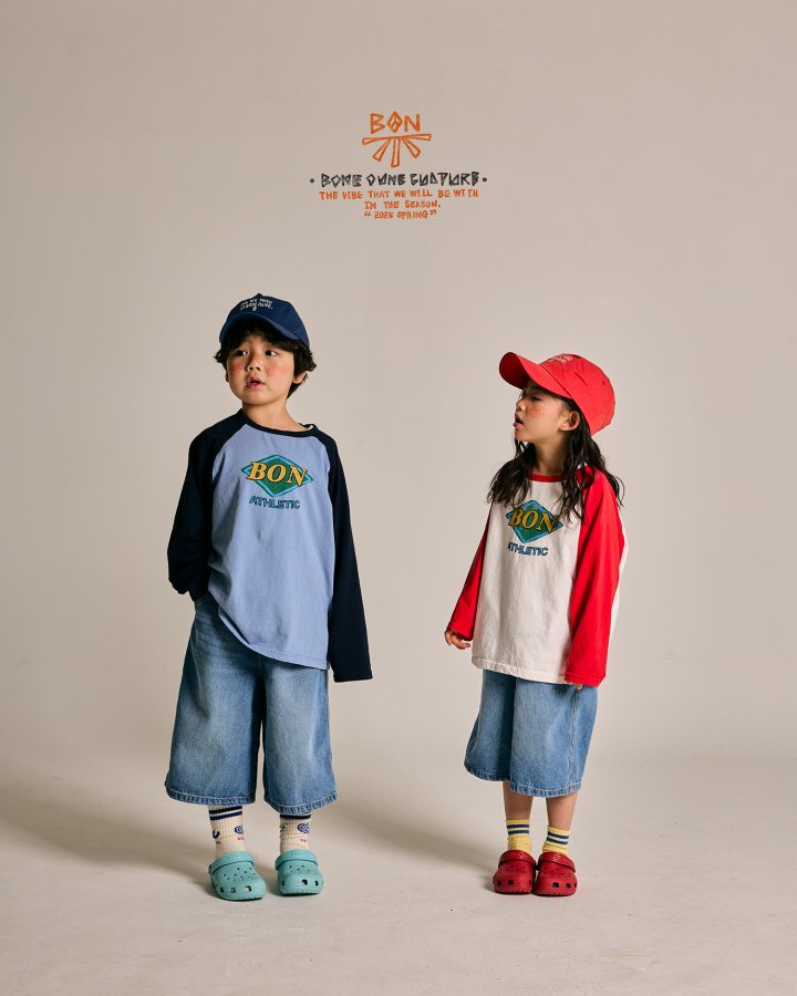 Boneoune - Korean Children Fashion - #kidsshorts - Athletic Raglan Tee - 9