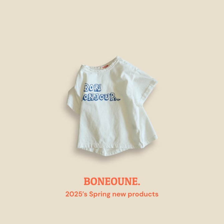 Boneoune - Korean Children Fashion - #kidsstore - Bonjour Short Sleeve Tee - 5