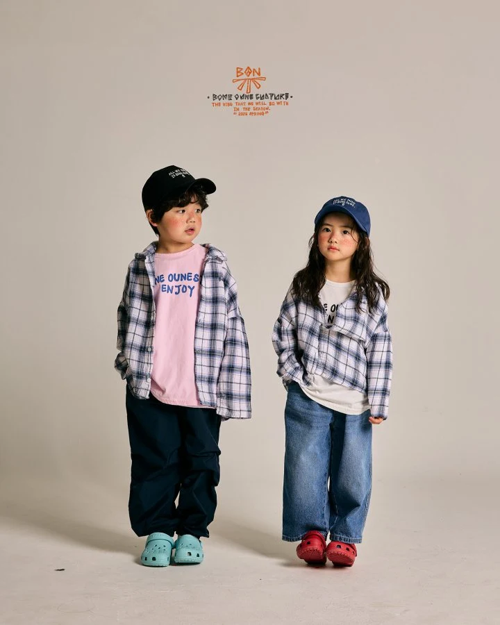 Boneoune - Korean Children Fashion - #kidsstore - Mark Check Shirt - 9