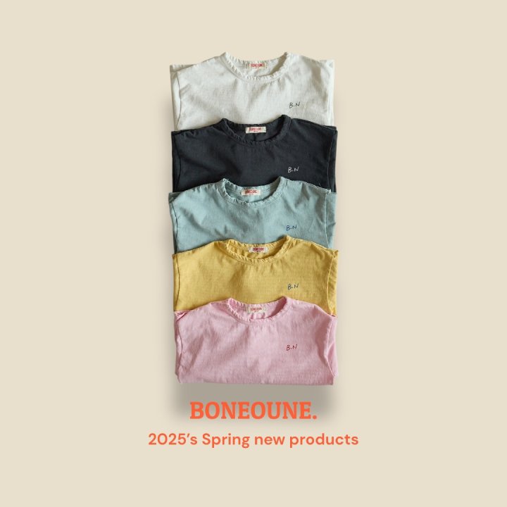 Boneoune - Korean Children Fashion - #kidsshorts - Macaron Single Tee - 4