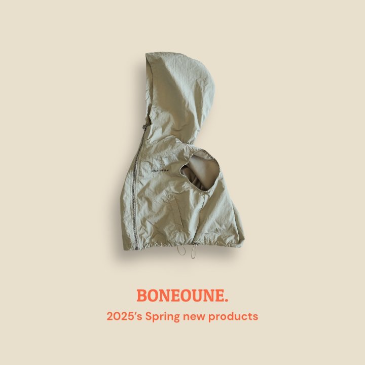 Boneoune - Korean Children Fashion - #kidsstore - Mona Hooded Zip-up Vest - 5