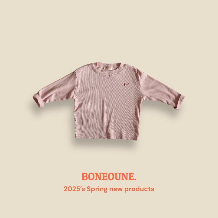 Boneoune - Korean Children Fashion - #kidsstore - Milk Ribbed Tee - 3
