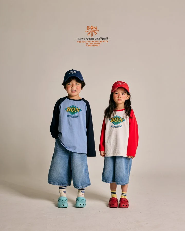 Boneoune - Korean Children Fashion - #kidsstore - Athletic Raglan Tee - 10