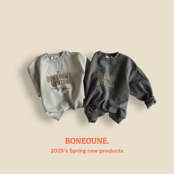 Boneoune - Korean Children Fashion - #kidsshorts - Vintage Pigment Sweatshirts - 4