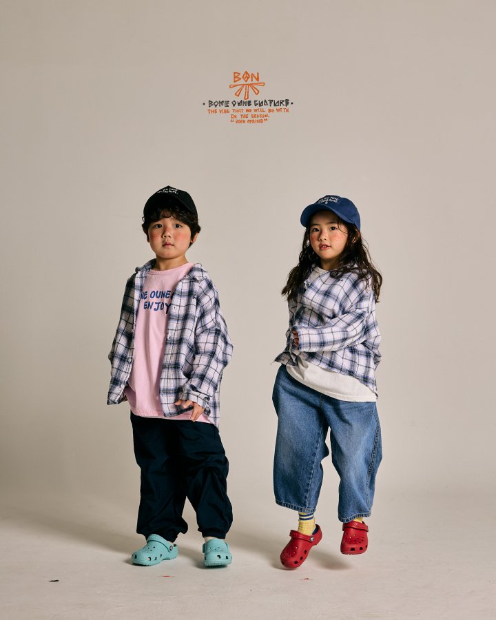 Boneoune - Korean Children Fashion - #kidzfashiontrend - Mark Check Shirt - 10