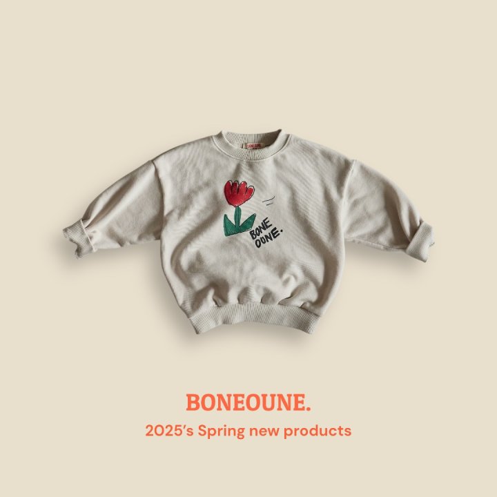 Boneoune - Korean Children Fashion - #kidzfashiontrend - Paper Flower Sweatshirts - 8