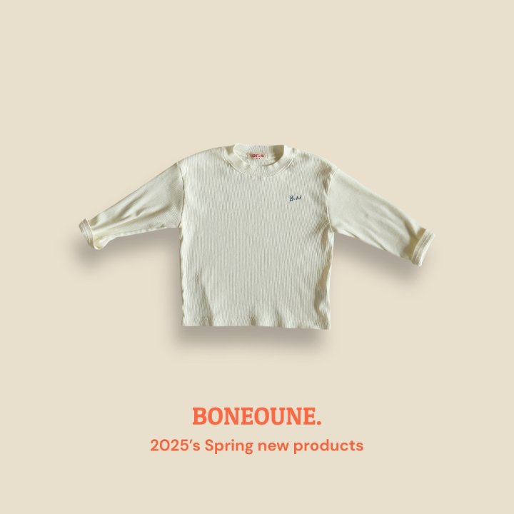 Boneoune - Korean Children Fashion - #kidsstore - Milk Ribbed Tee - 4