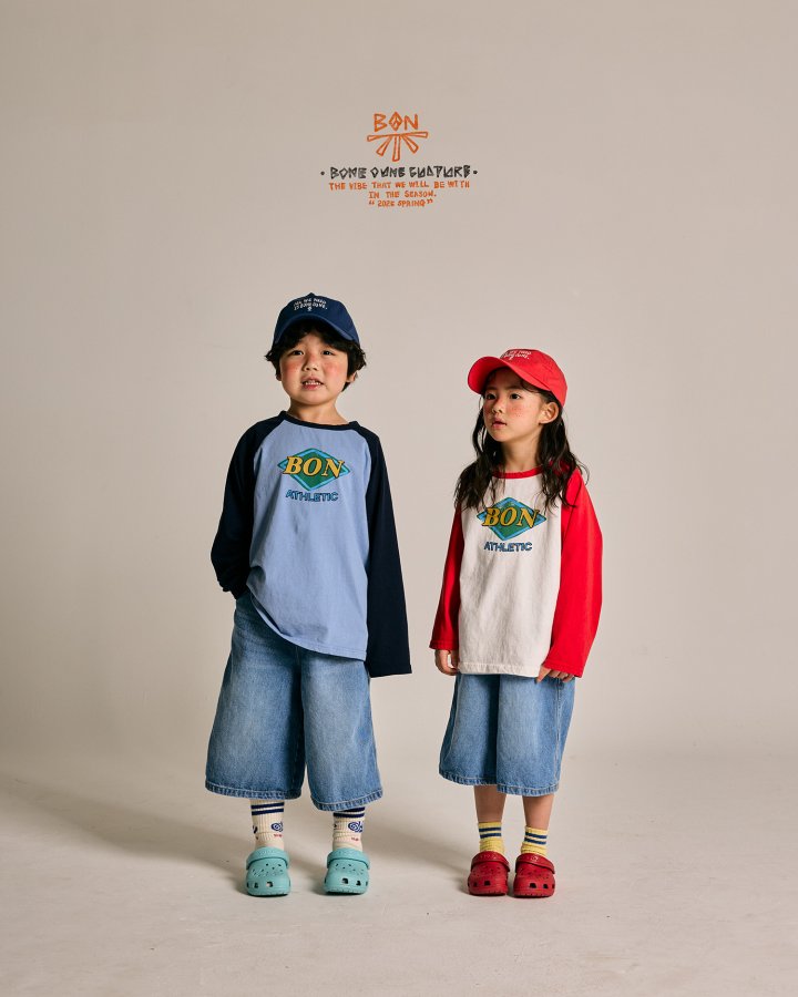 Boneoune - Korean Children Fashion - #kidzfashiontrend - Athletic Raglan Tee - 11