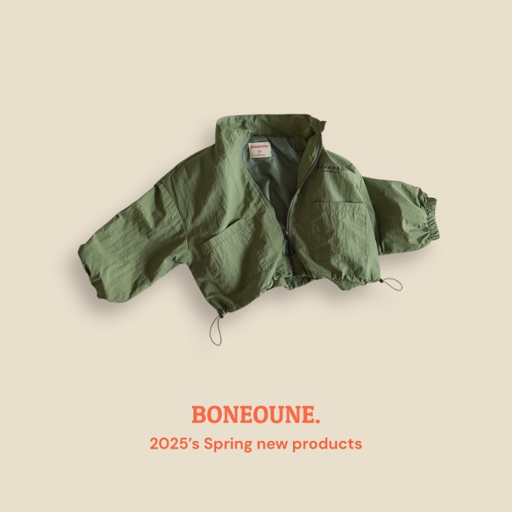 Boneoune - Korean Children Fashion - #kidzfashiontrend - Bonement Crop Jacket - 9