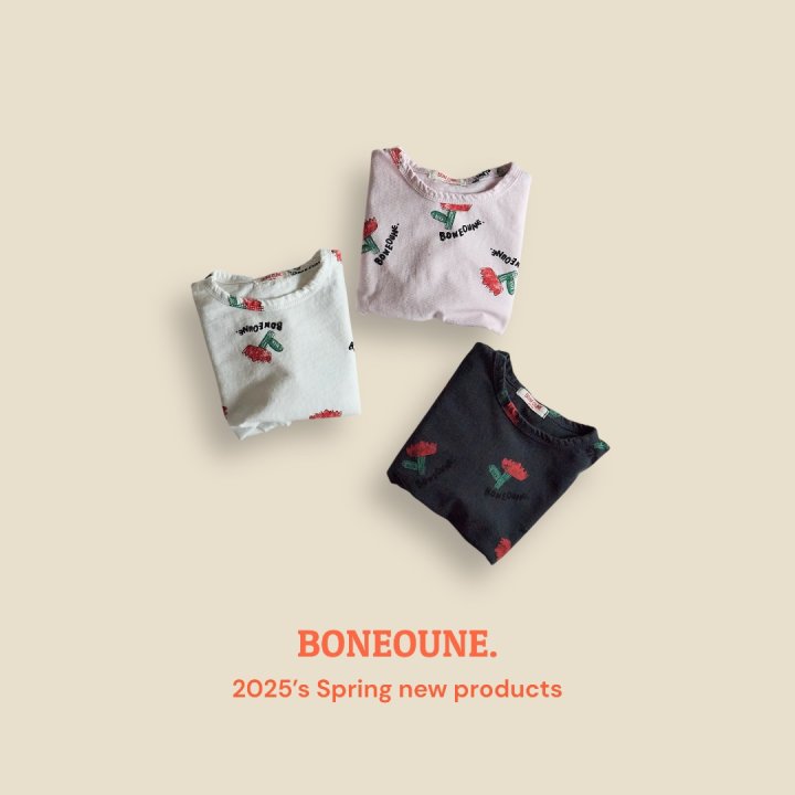 Boneoune - Korean Children Fashion - #littlefashionista - Sketch Flower Single Tee - 11
