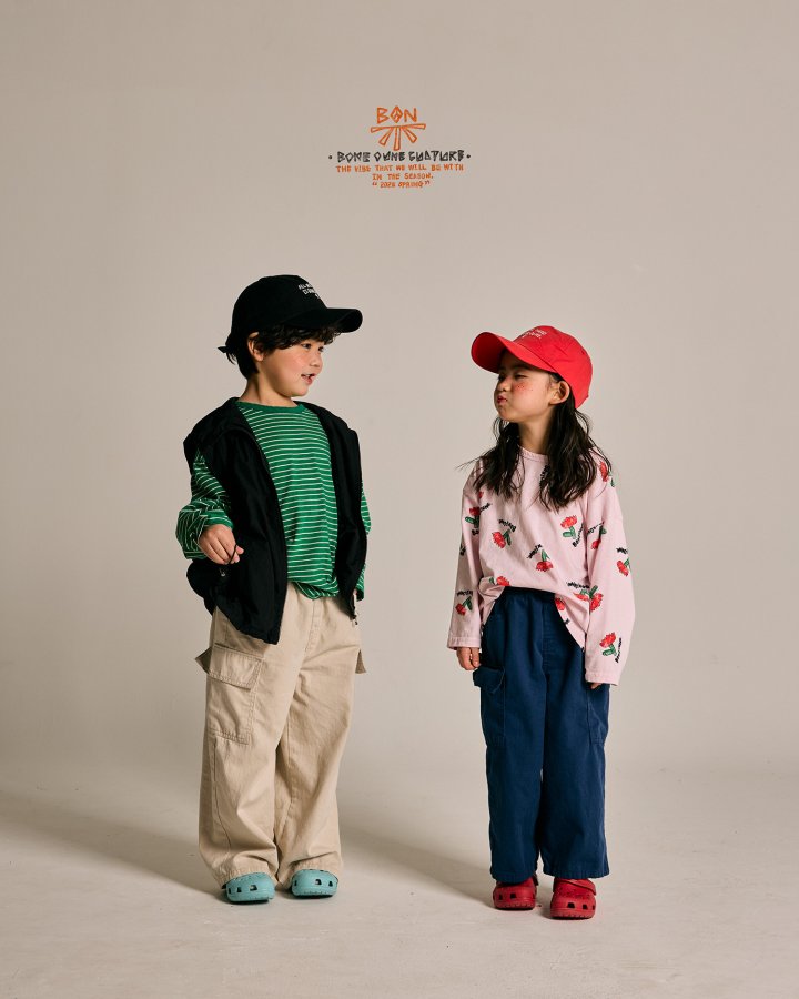 Boneoune - Korean Children Fashion - #littlefashionista - Latte Cargo Pants - 9