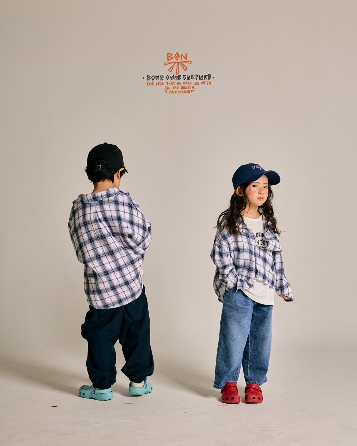Boneoune - Korean Children Fashion - #littlefashionista - Mark Check Shirt - 12