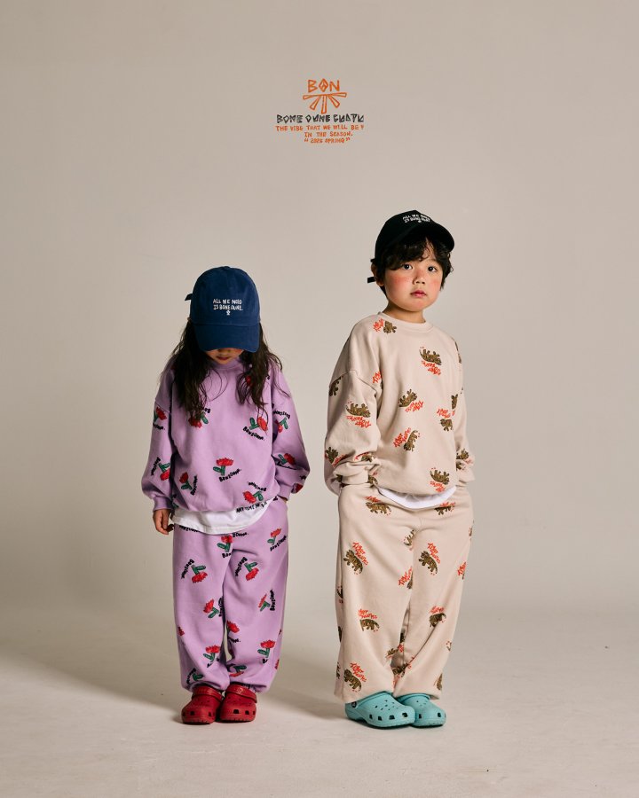 Boneoune - Korean Children Fashion - #littlefashionista - Sketch Flower Sweatshirts - 9