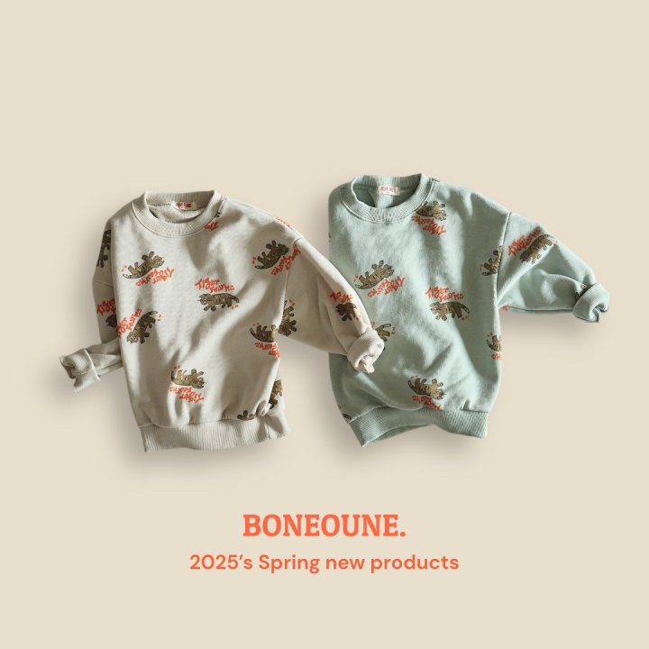 Boneoune - Korean Children Fashion - #littlefashionista - Tiger Pattern Sweatshirt - 6