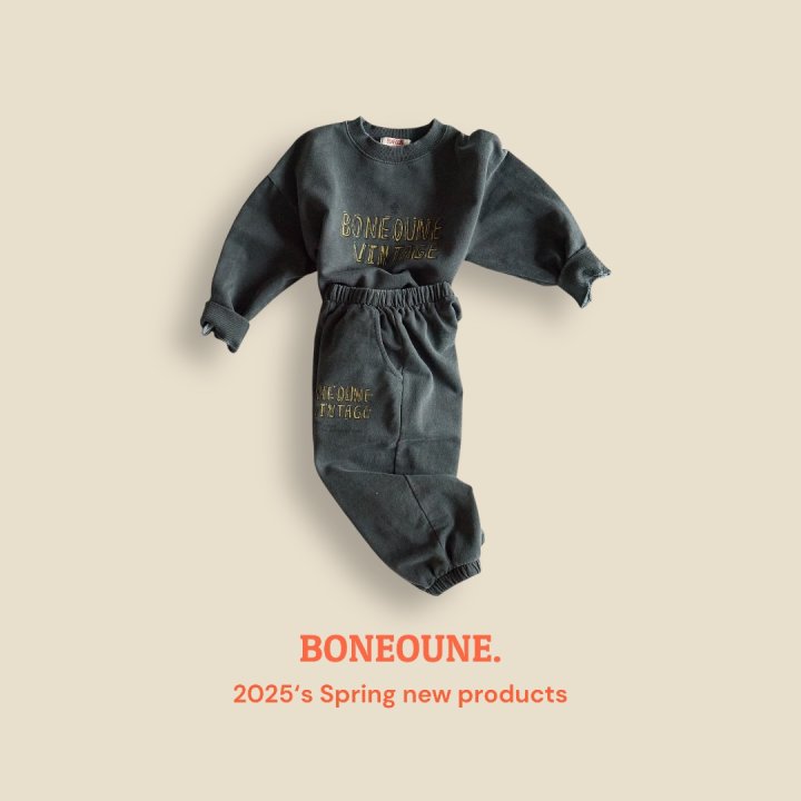 Boneoune - Korean Children Fashion - #littlefashionista - Vintage Pigment Sweatshirts - 7