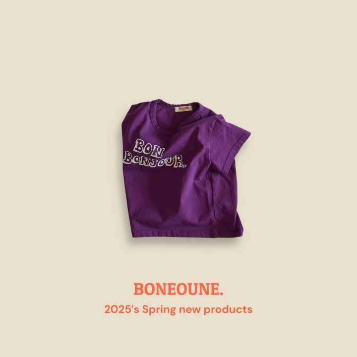 Boneoune - Korean Children Fashion - #magicofchildhood - Bonjour Short Sleeve Tee - 9