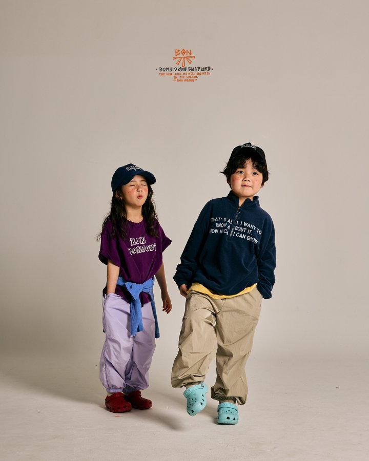 Boneoune - Korean Children Fashion - #magicofchildhood - Grow Terry Half Zip-up Jacket - 12