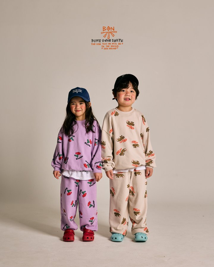 Boneoune - Korean Children Fashion - #magicofchildhood - Sketch Flower Sweatshirts - 10