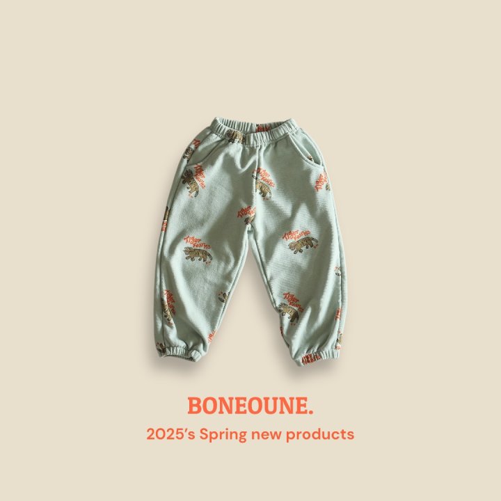 Boneoune - Korean Children Fashion - #minifashionista - Tiger Pattern Jogger Pants - 5