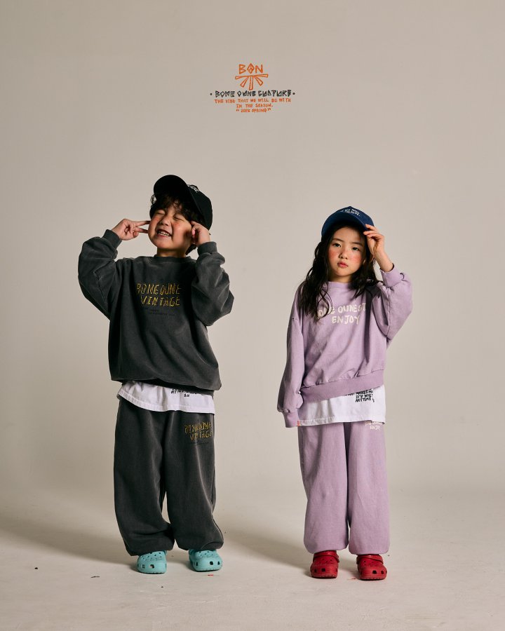 Boneoune - Korean Children Fashion - #minifashionista - Joy Crop Sweatshirts - 11