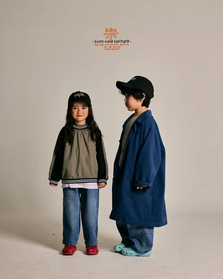 Boneoune - Korean Children Fashion - #minifashionista - Bander Nylon Sweatshirts - 9