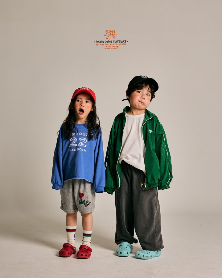 Boneoune - Korean Children Fashion - #prettylittlegirls - Two-Two Pigment Crop Sweatshirts - 12