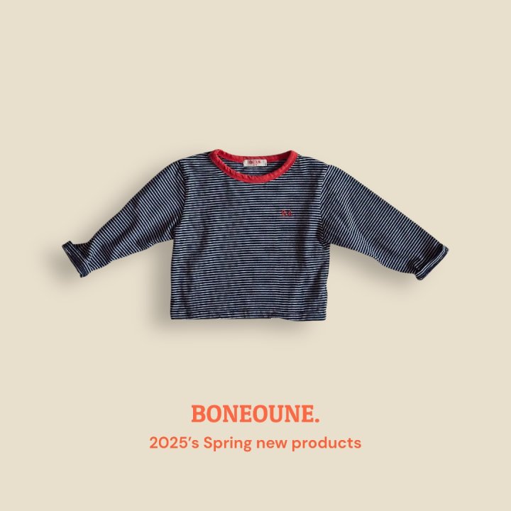 Boneoune - Korean Children Fashion - #stylishchildhood - Stripe Crop Tee - 8