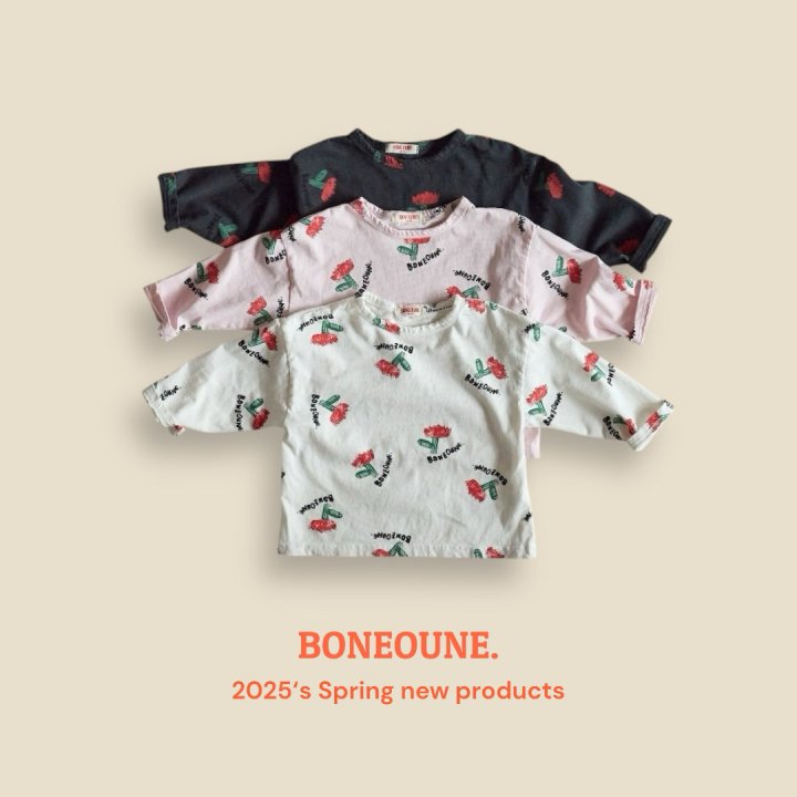 Boneoune - Korean Children Fashion - #stylishchildhood - Sketch Flower Single Tee