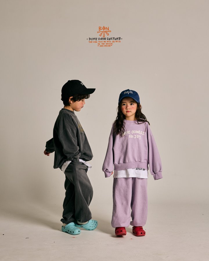 Boneoune - Korean Children Fashion - #stylishchildhood - Vintage Pigment Jogger Pants - 10
